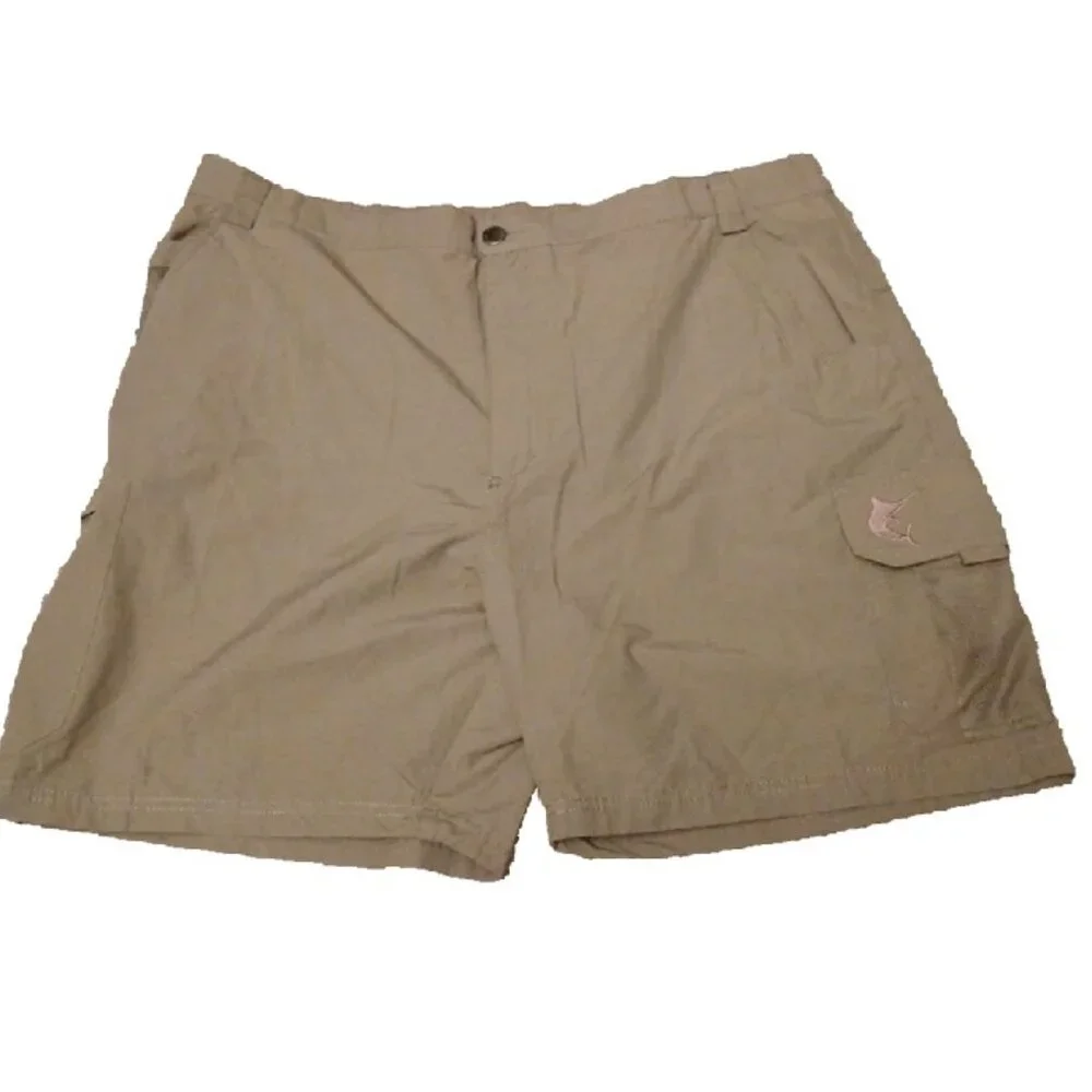 NEW Reel Legends Mens XXL Ripstop Fishing Shorts Size 42x6 Khaki Cargo